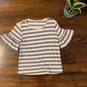 Simple Striped Short Sleeve Size S